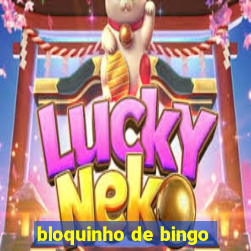 bloquinho de bingo