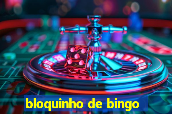 bloquinho de bingo