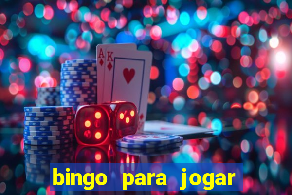 bingo para jogar com os amigos