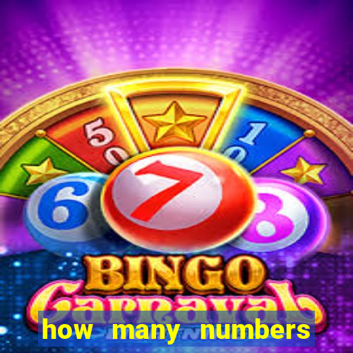 how many numbers in bingo