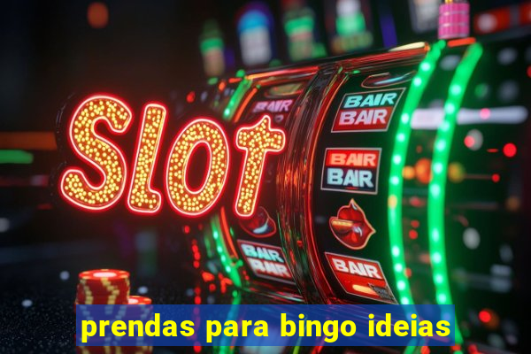 prendas para bingo ideias