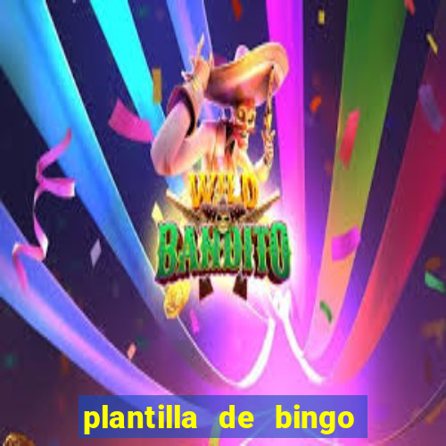 plantilla de bingo para editar