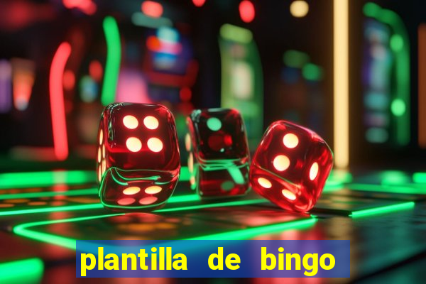 plantilla de bingo para editar