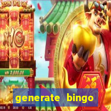 generate bingo cards with pictures