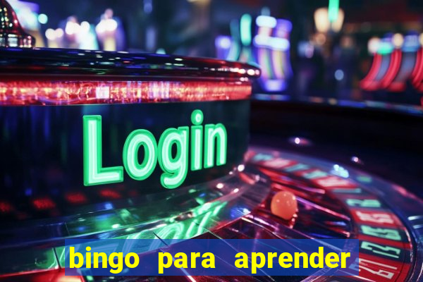 bingo para aprender a leer