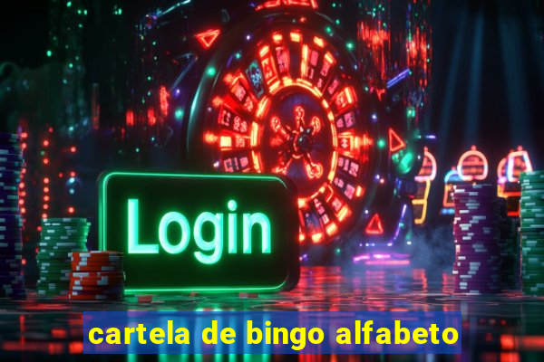 cartela de bingo alfabeto