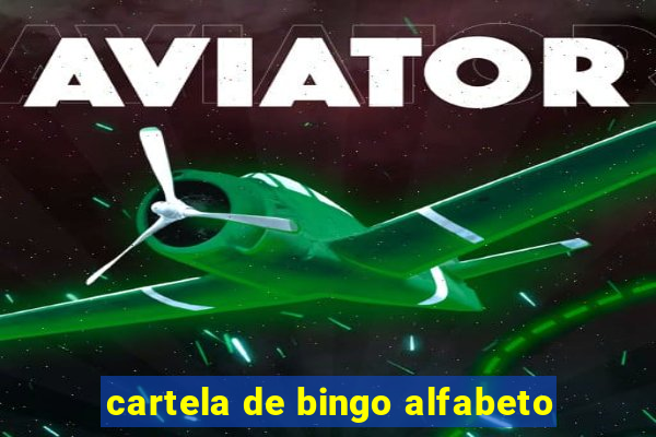 cartela de bingo alfabeto