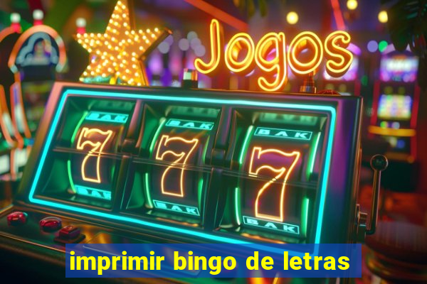 imprimir bingo de letras