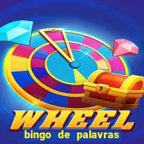 bingo de palavras colorido para imprimir